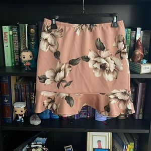 Charlotte Russe, Pink Floral Pencil Skirt, Large